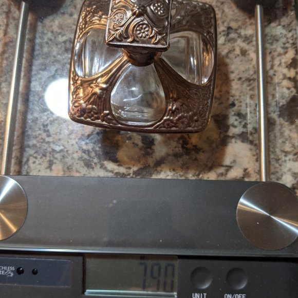 VTG Perfume Bottle Glass/Metal - Picture 10 of 10